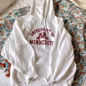 University of Minnesota white hoodie